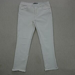 Wit & Wisdom Pants Womens 8P White Skinny Stretch Denim Slim Fit Petite Jeans